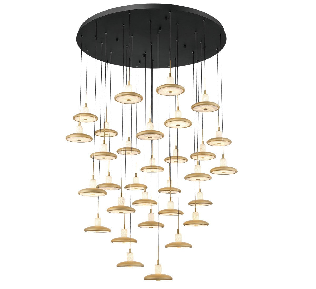 Mantova LED Chandelier Matte Black