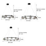 Ring LED Pendant with Smoke Gray Glass Shades