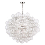 Poppy Glass Chandelier, 12-Light, Natural Brass, 38"H (16-1188CLR 504X5ZF)