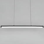 16'' Rectangular Long Matt Black Pendant Light Adjustable Warm White Ceiling Lights