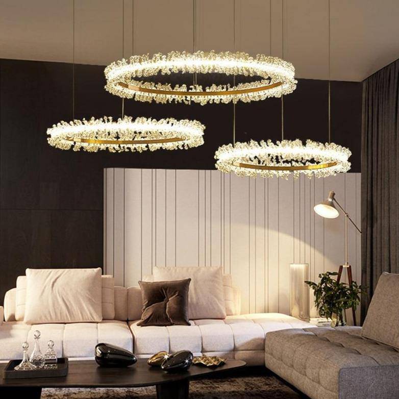 Capri 3-Ring Crystal Chandelier