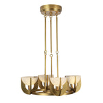 Colette LED Chandelier Vintage Brass/Alabaster