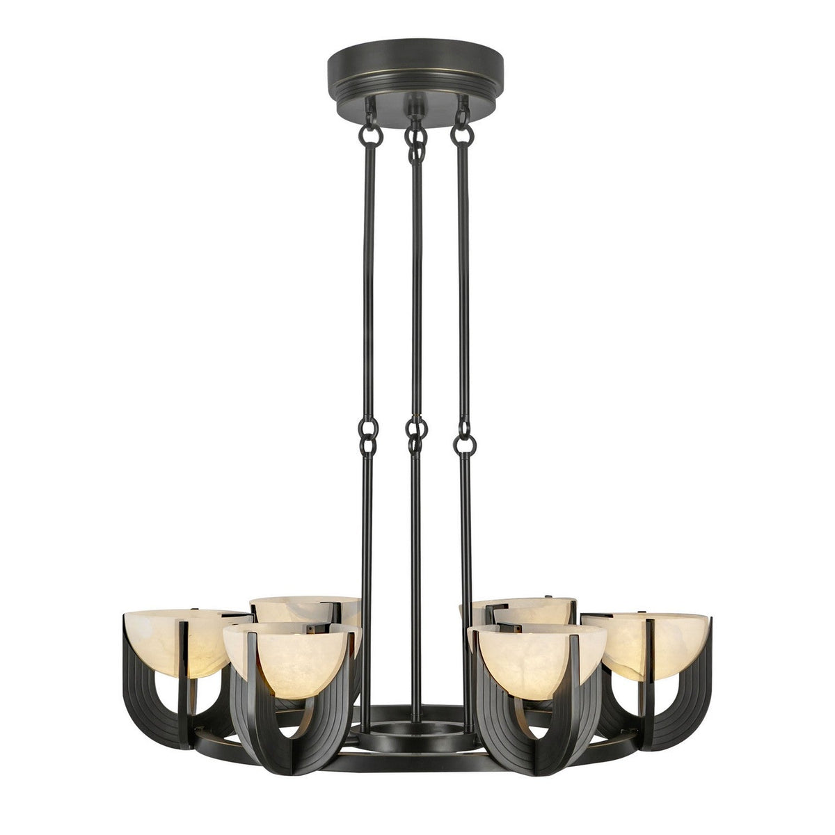 Colette LED Chandelier Urban Bronze/Alabaster