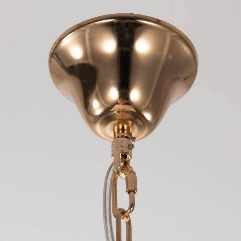 Rose Gold Crystal Sphere Light Fixture