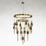 Sprezzaturas 17-Light 36-Inch Honeyed Brass Chandelier Ceiling Fixture