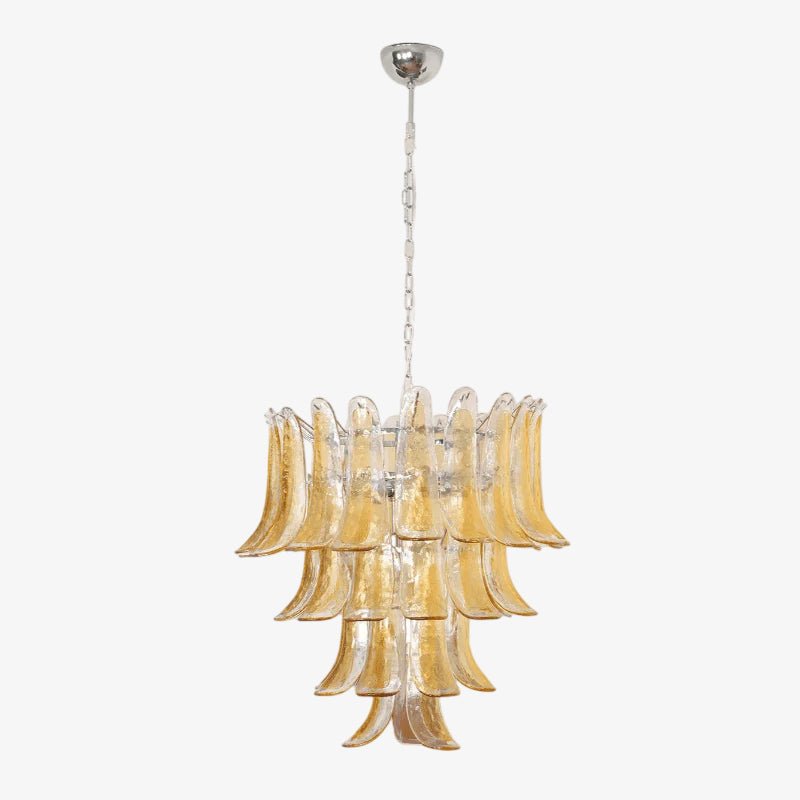 Murano Amber Lily Chandelier