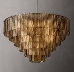 Sirene Smoke Glass Round Chandelier 41"