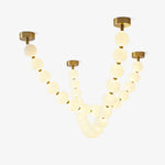 Pearl Glass Necklace Balls Chandelier