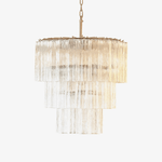 Tiered Tube Murano Glass Chandelier
