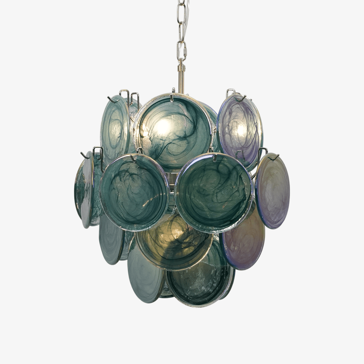 Lunaria Disc Murano Chandelier