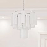 Frosted Glass Tubes Chandelier