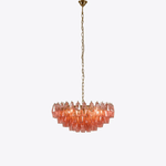 Pink Polygon Drop Chandelier