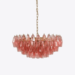 Pink Polygon Drop Chandelier