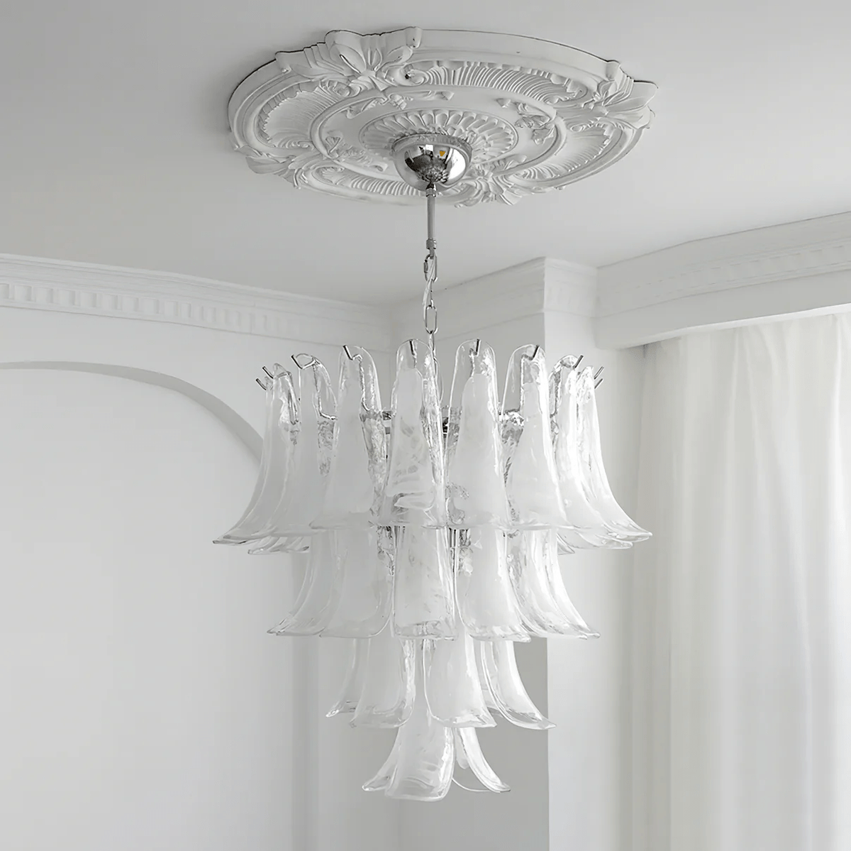 Murano Glass Petals Chandelier