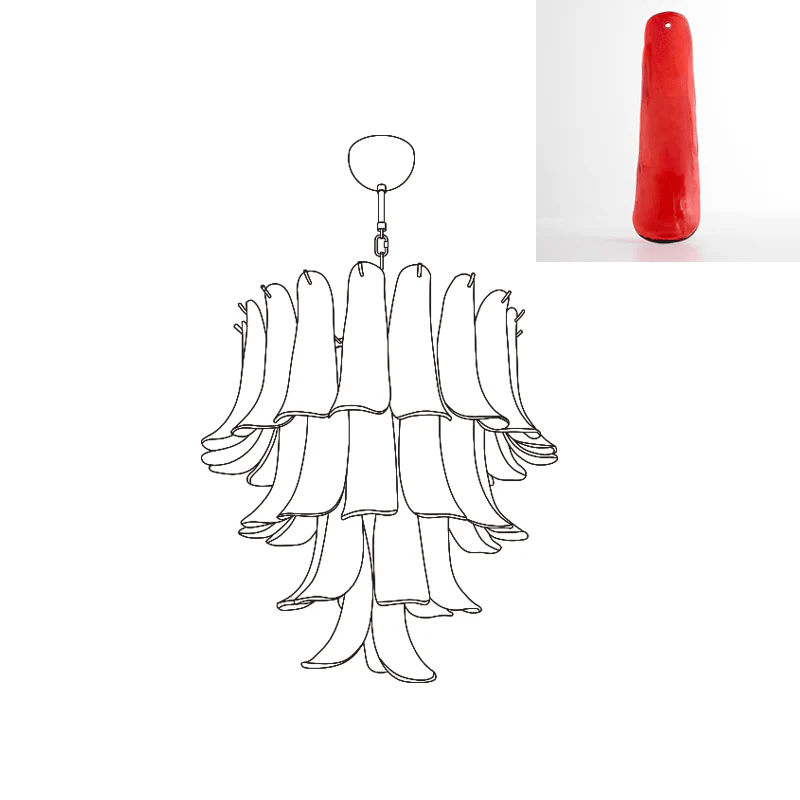 Murano Glass Petals Chandelier