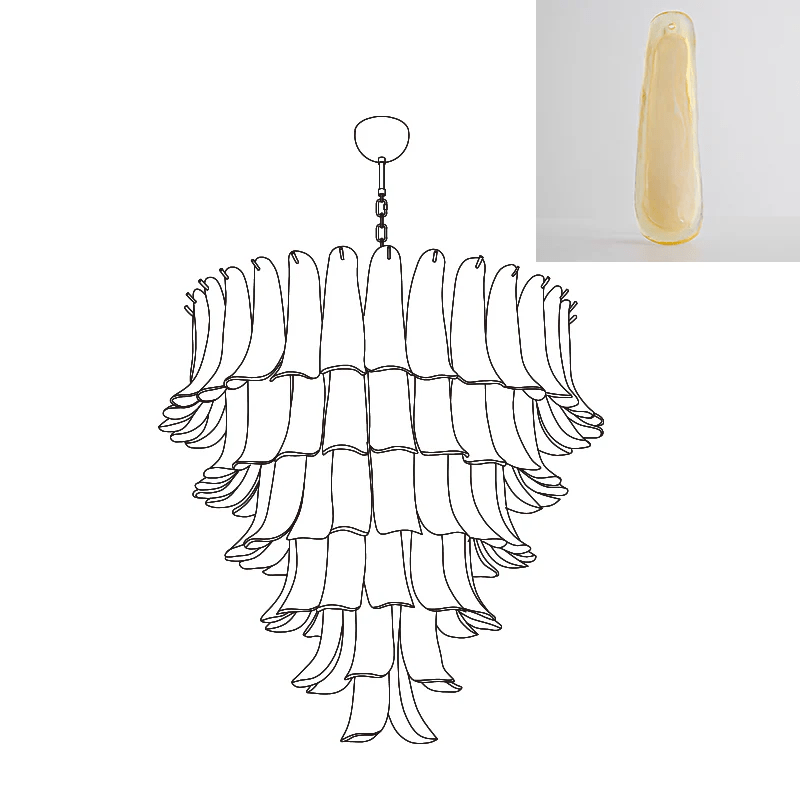 Murano Glass Petals Chandelier