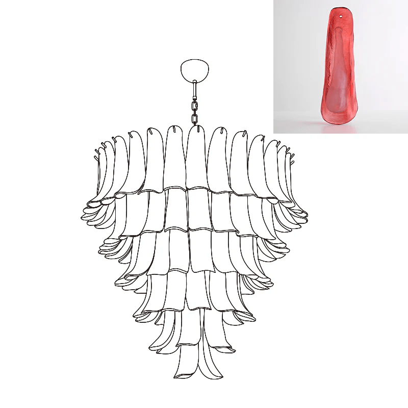 Murano Glass Petals Chandelier