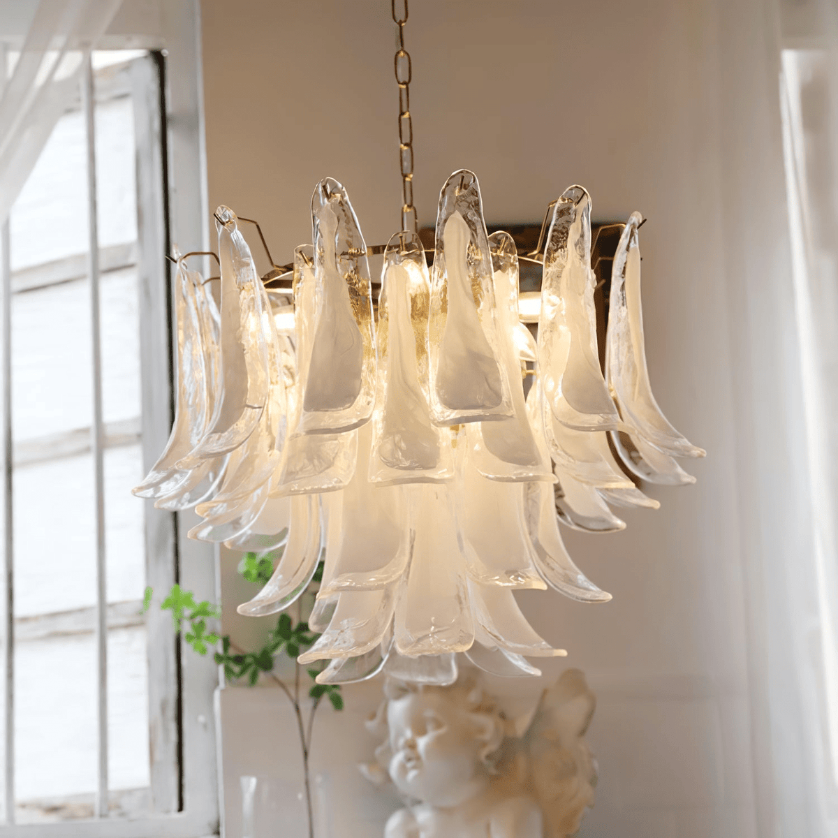 Murano Glass Petals Chandelier