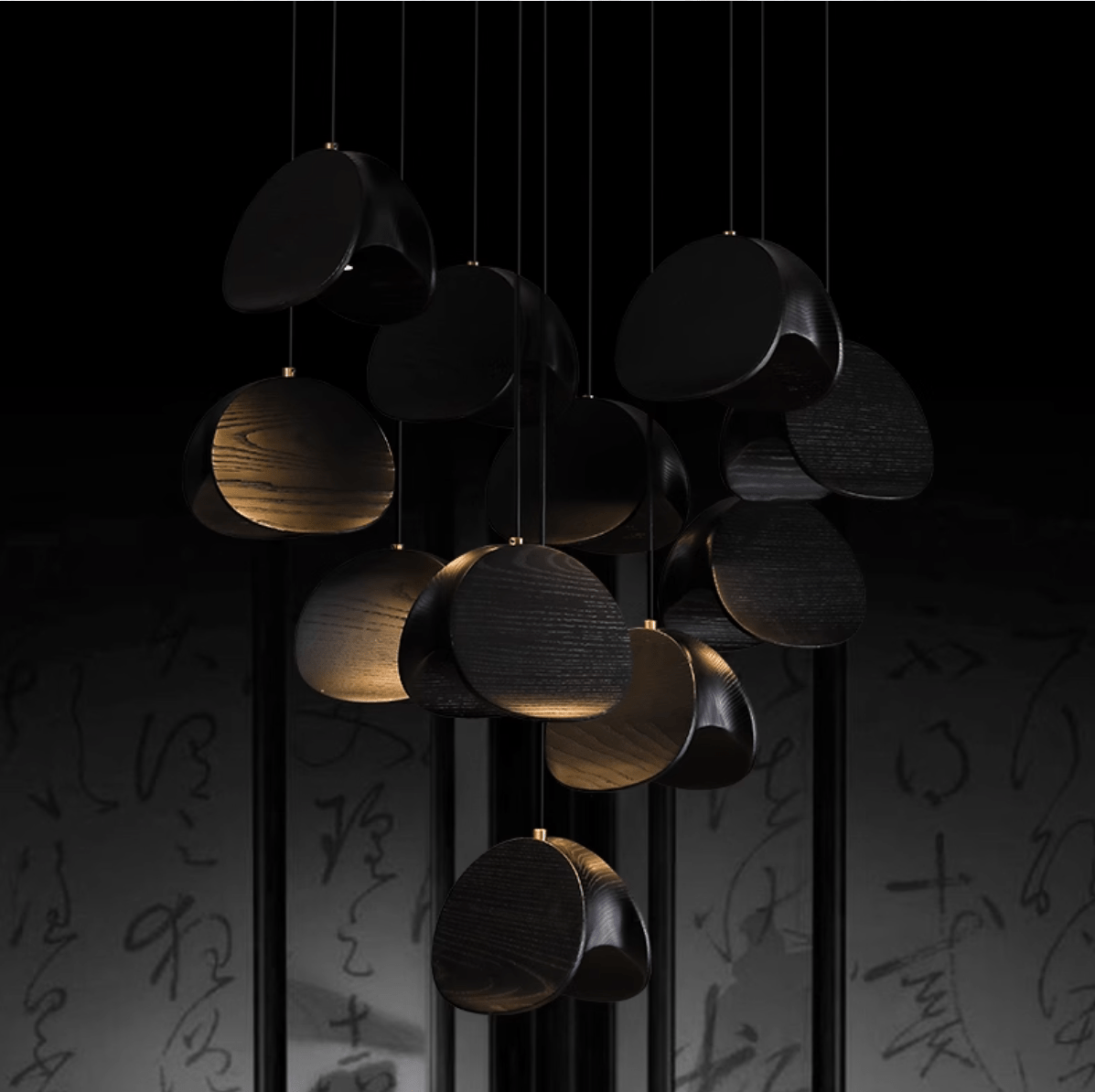 Orbit Fold Wood Pendant Light