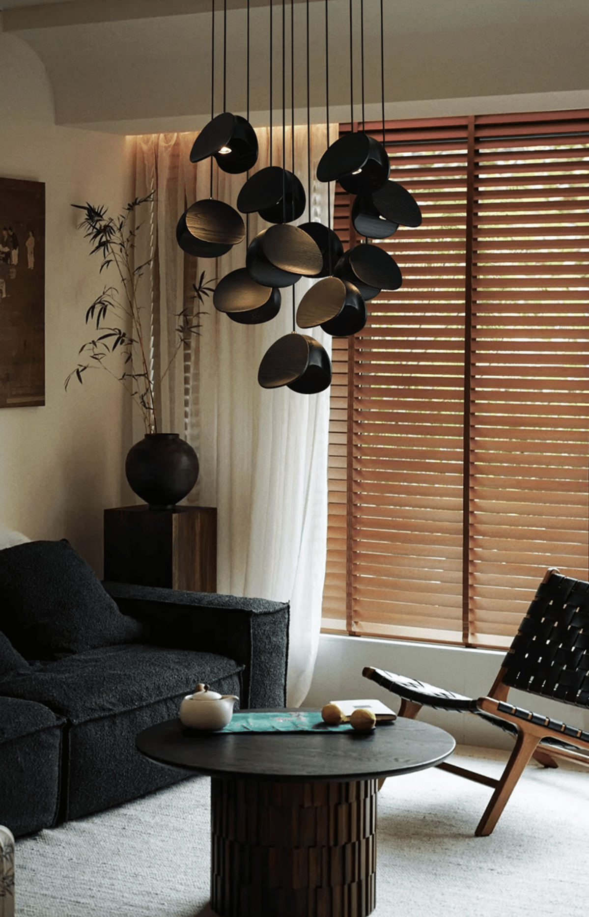 Orbit Fold Wood Pendant Light