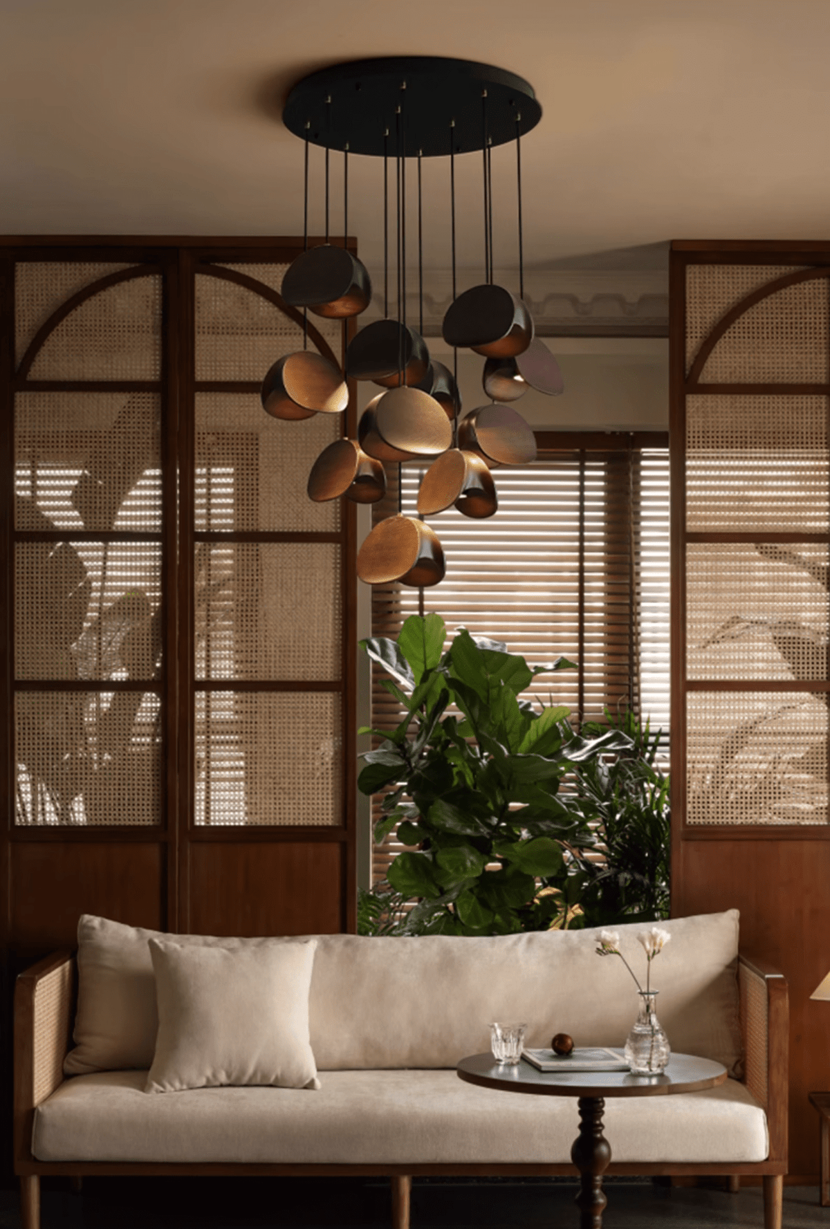 Orbit Fold Wood Pendant Light