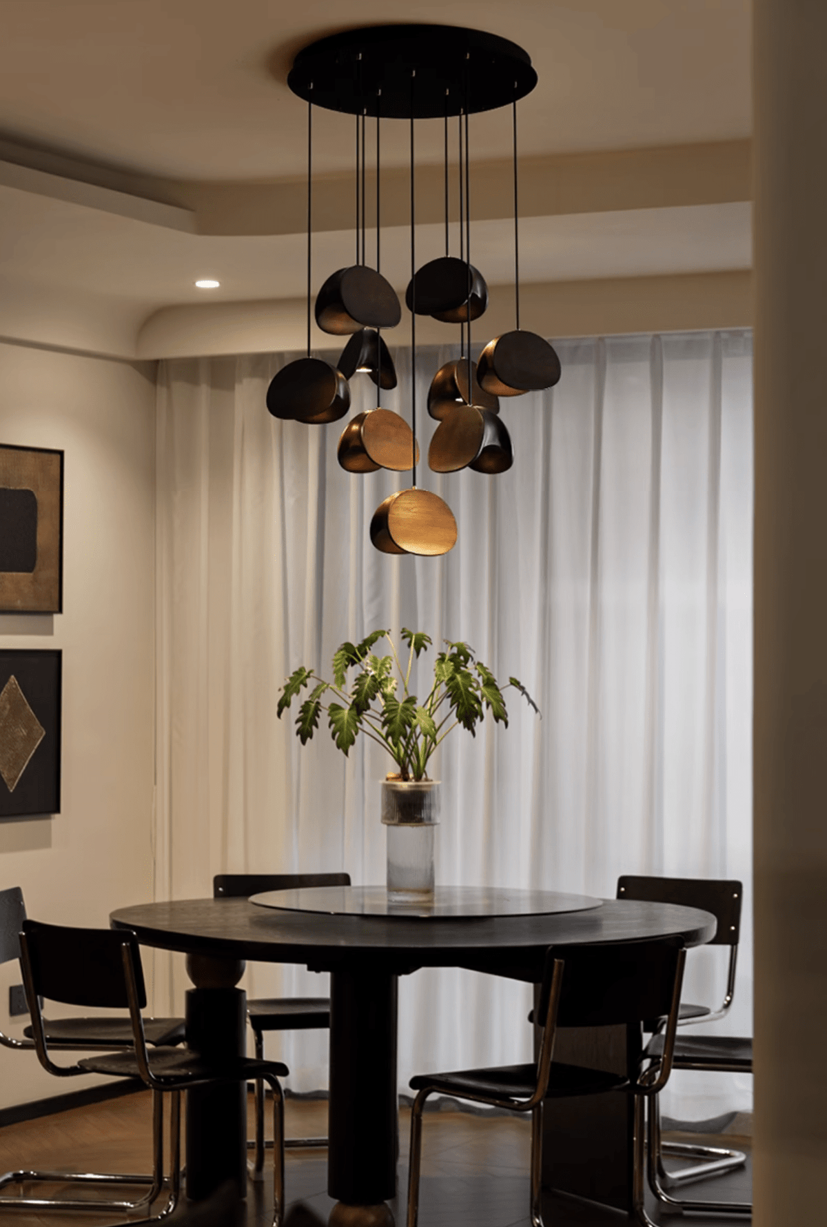 Orbit Fold Wood Pendant Light