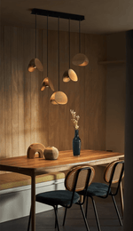 Orbit Fold Wood Pendant Light