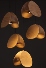 Orbit Fold Wood Pendant Light