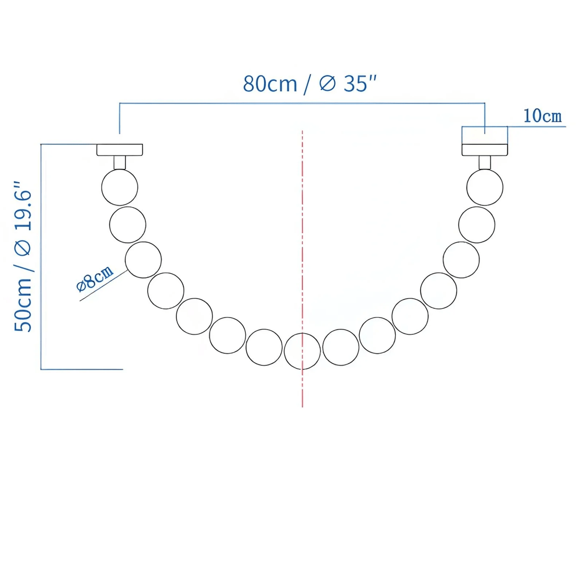 Halti Necklace Acrylic Chandelier