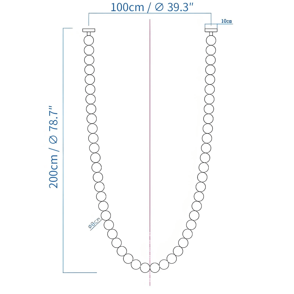 Halti Necklace Acrylic Chandelier