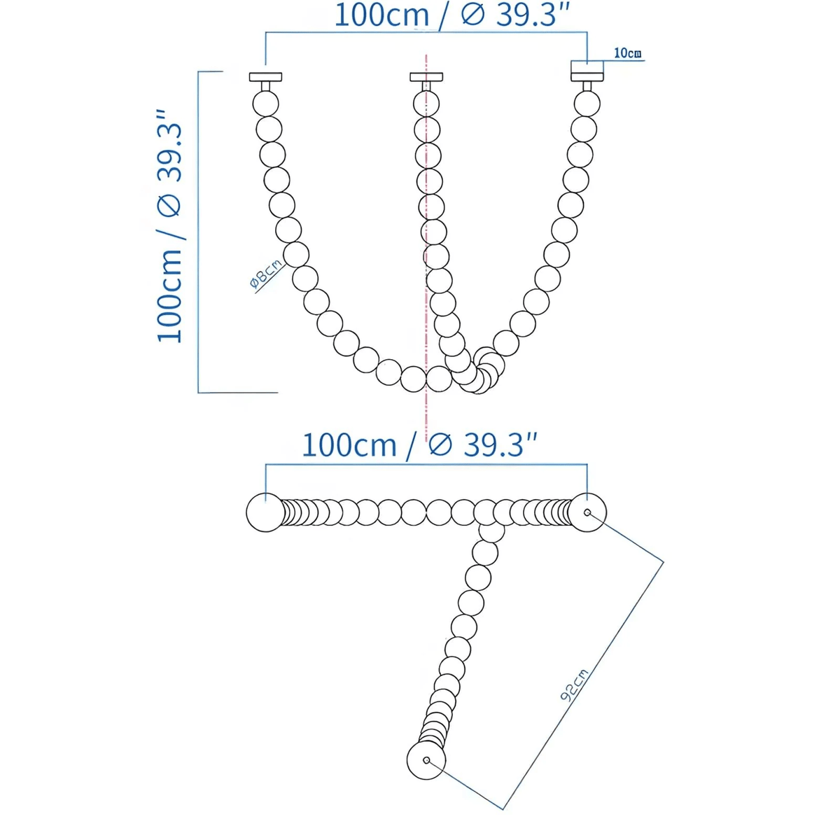 Halti Necklace Acrylic Chandelier