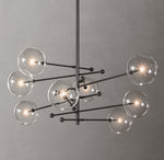 Glass Globe Mobile Eight-Arm Chandelier 79"