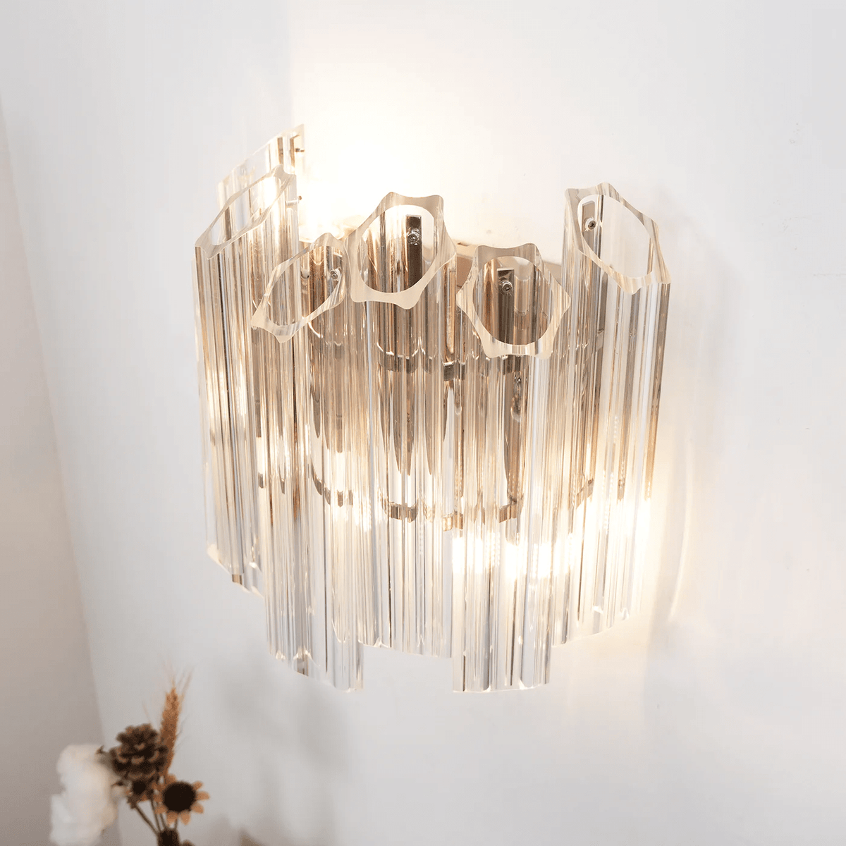 Clear Palermo Murano Wall Lamp
