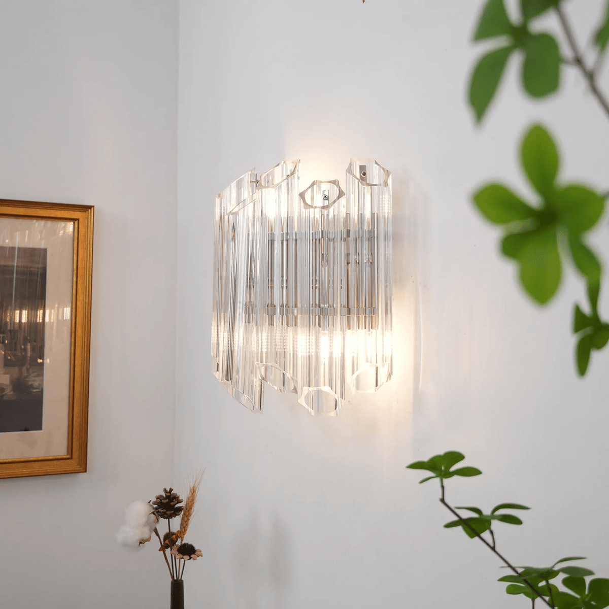 Clear Palermo Murano Wall Lamp