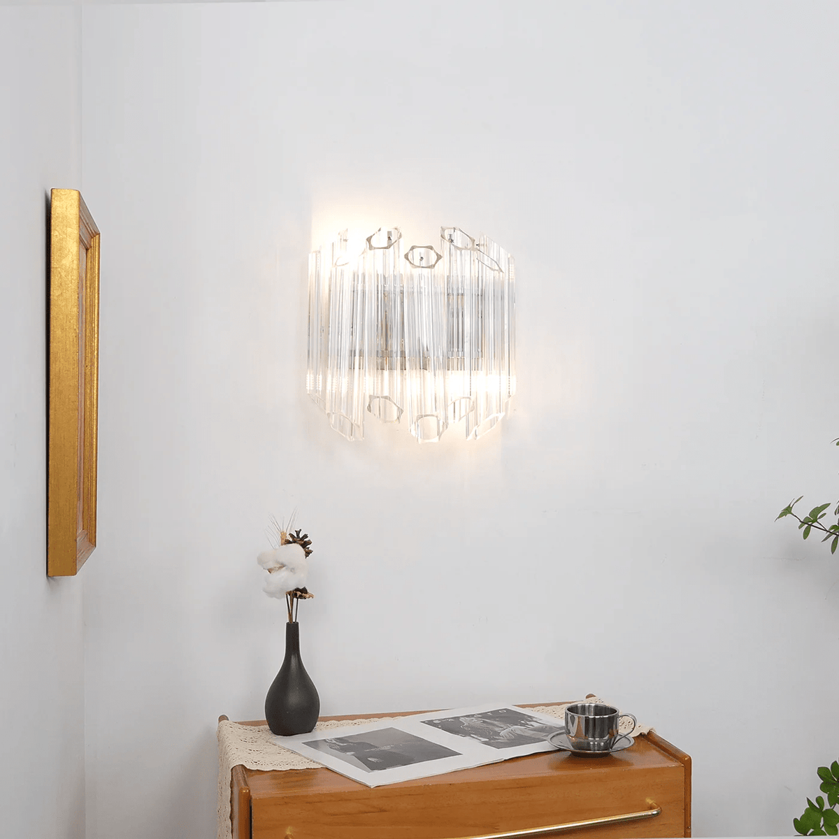 Clear Palermo Murano Wall Lamp