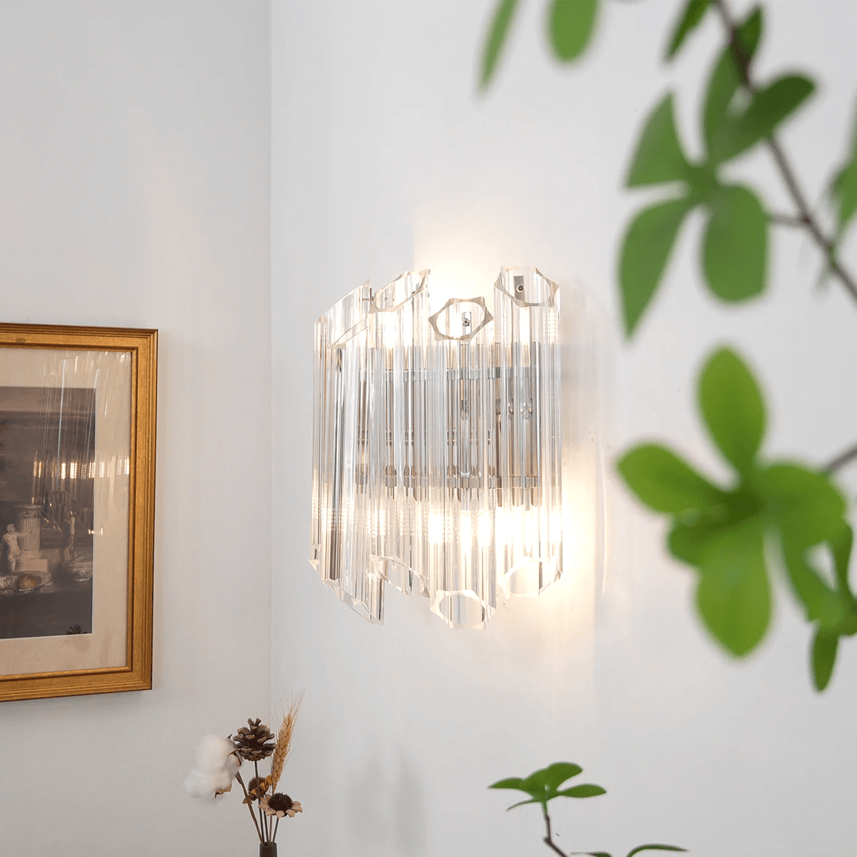 Clear Palermo Murano Wall Lamp