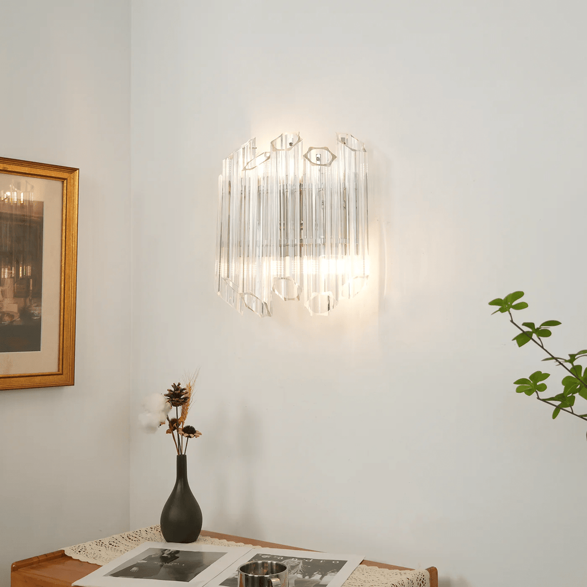 Clear Palermo Murano Wall Lamp