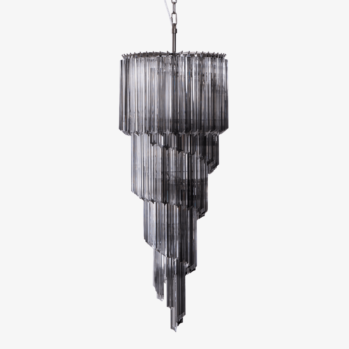 Lucente Noir Spiral Chandelier