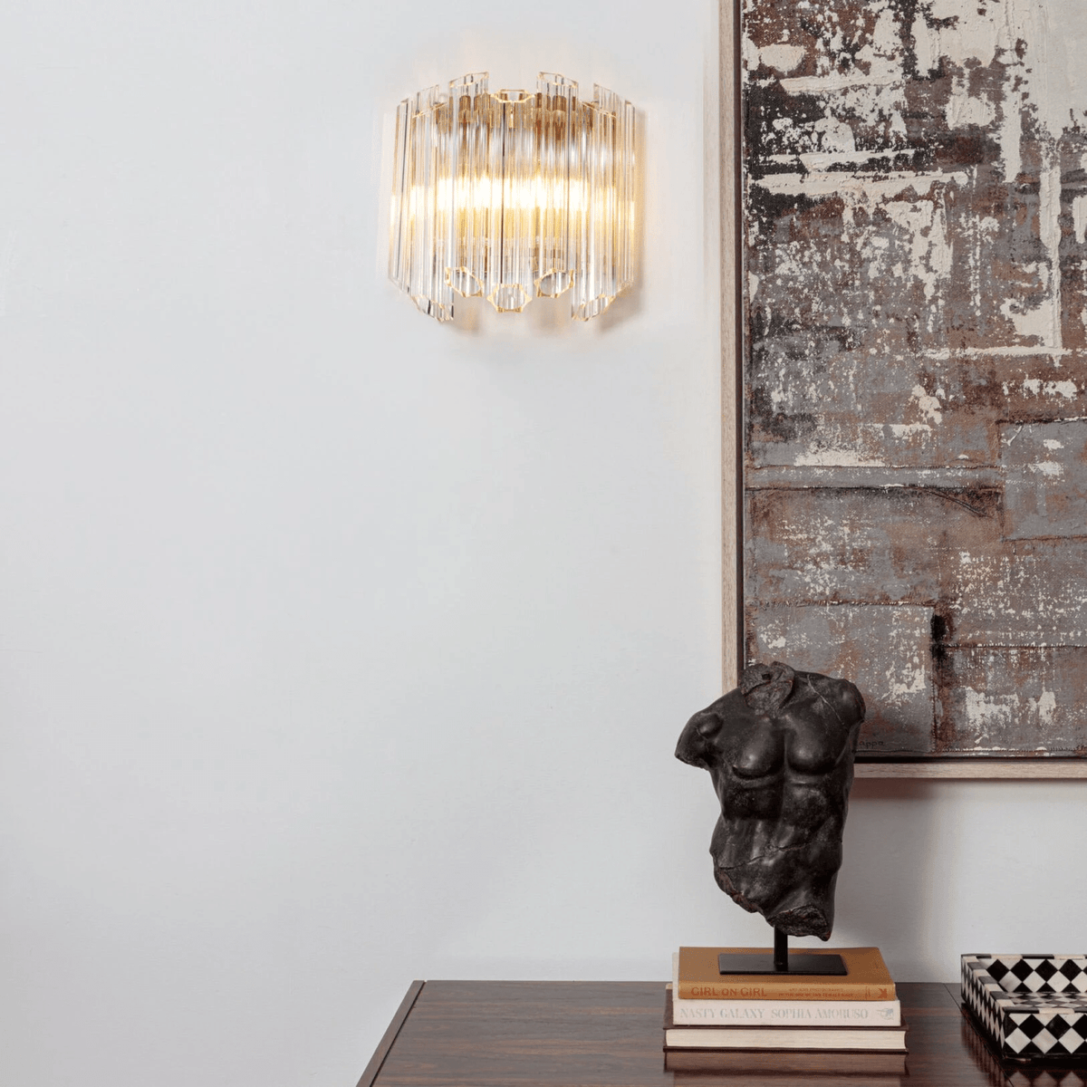 Clear Palermo Murano Wall Lamp