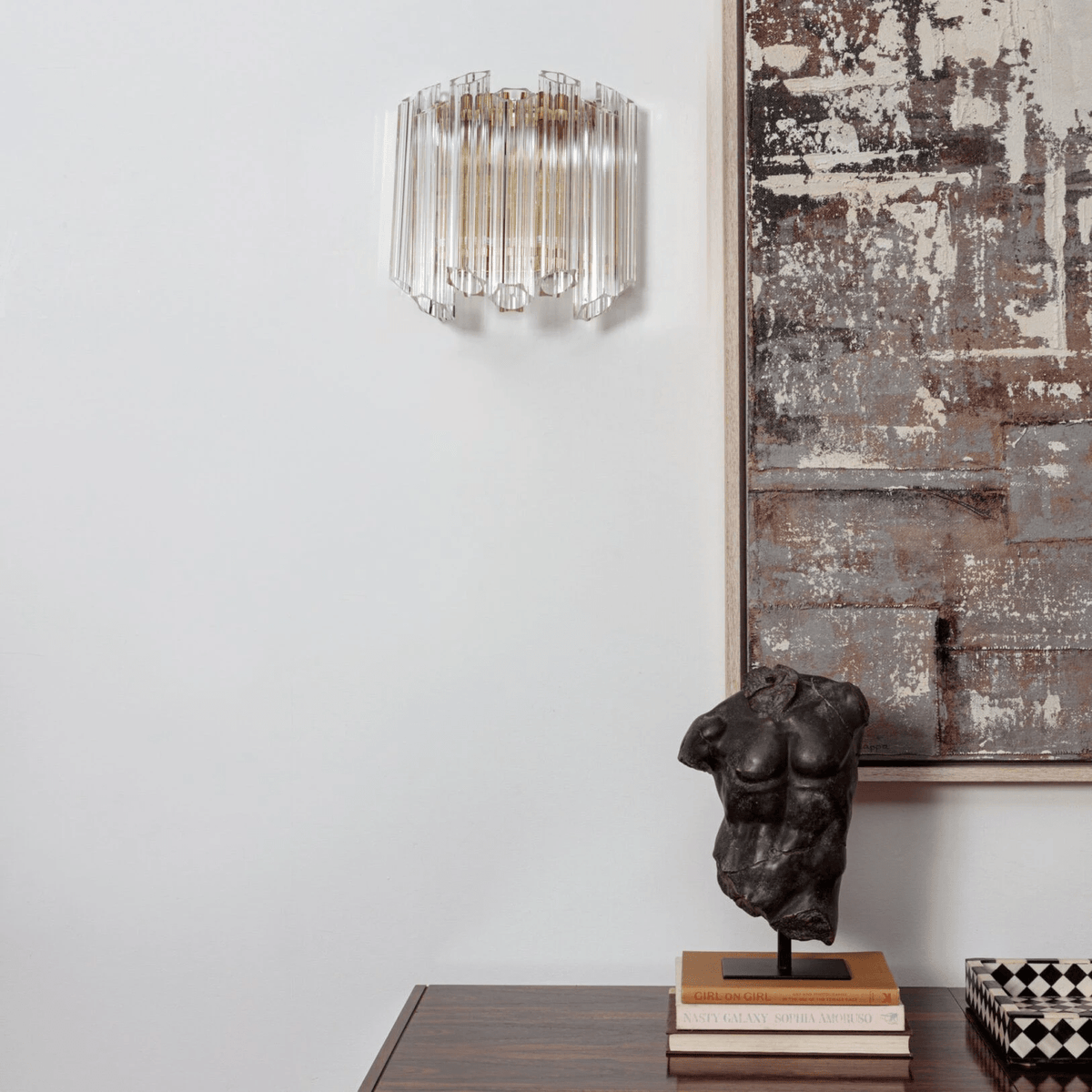 Clear Palermo Murano Wall Lamp