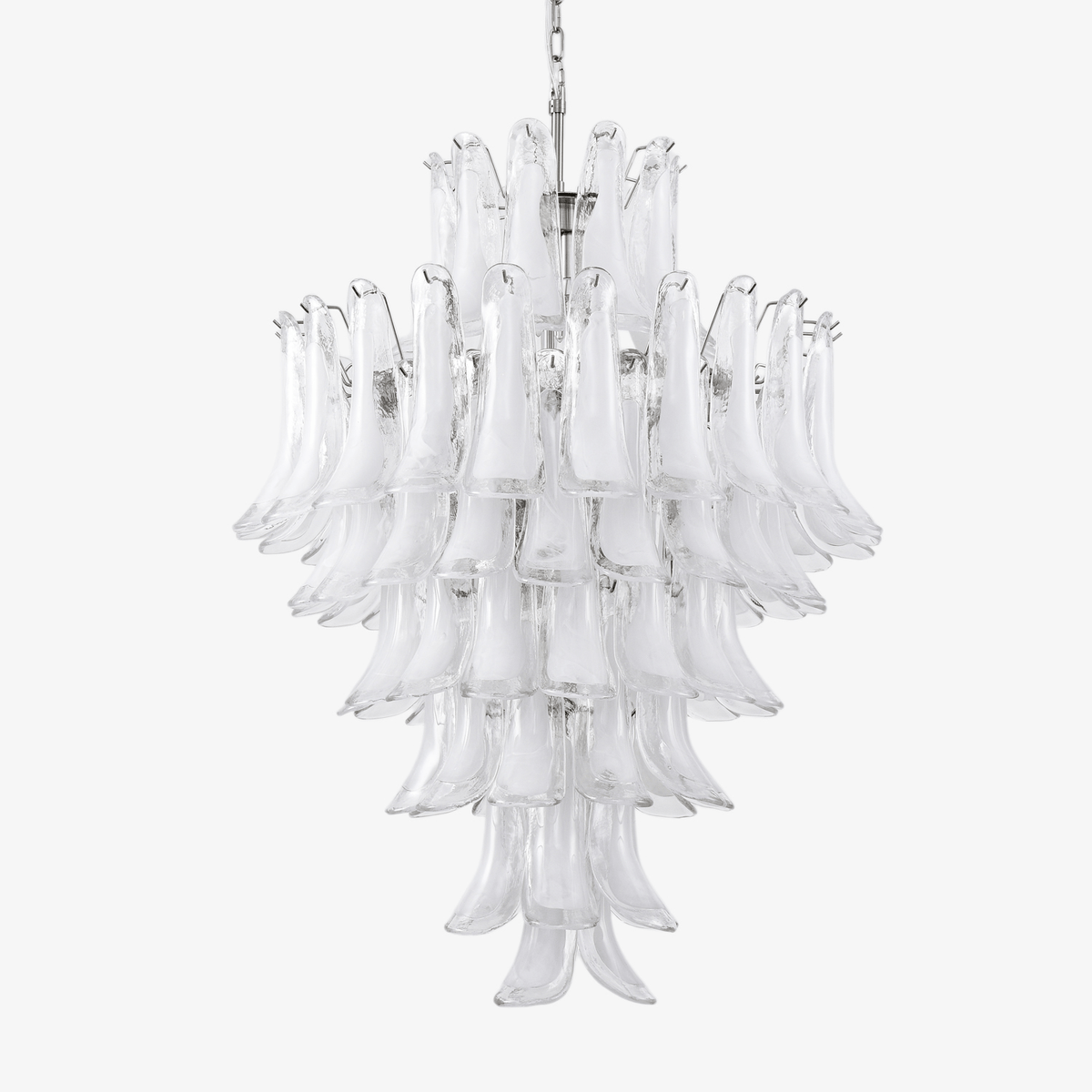 White Cloud Glass Petals Chandelier
