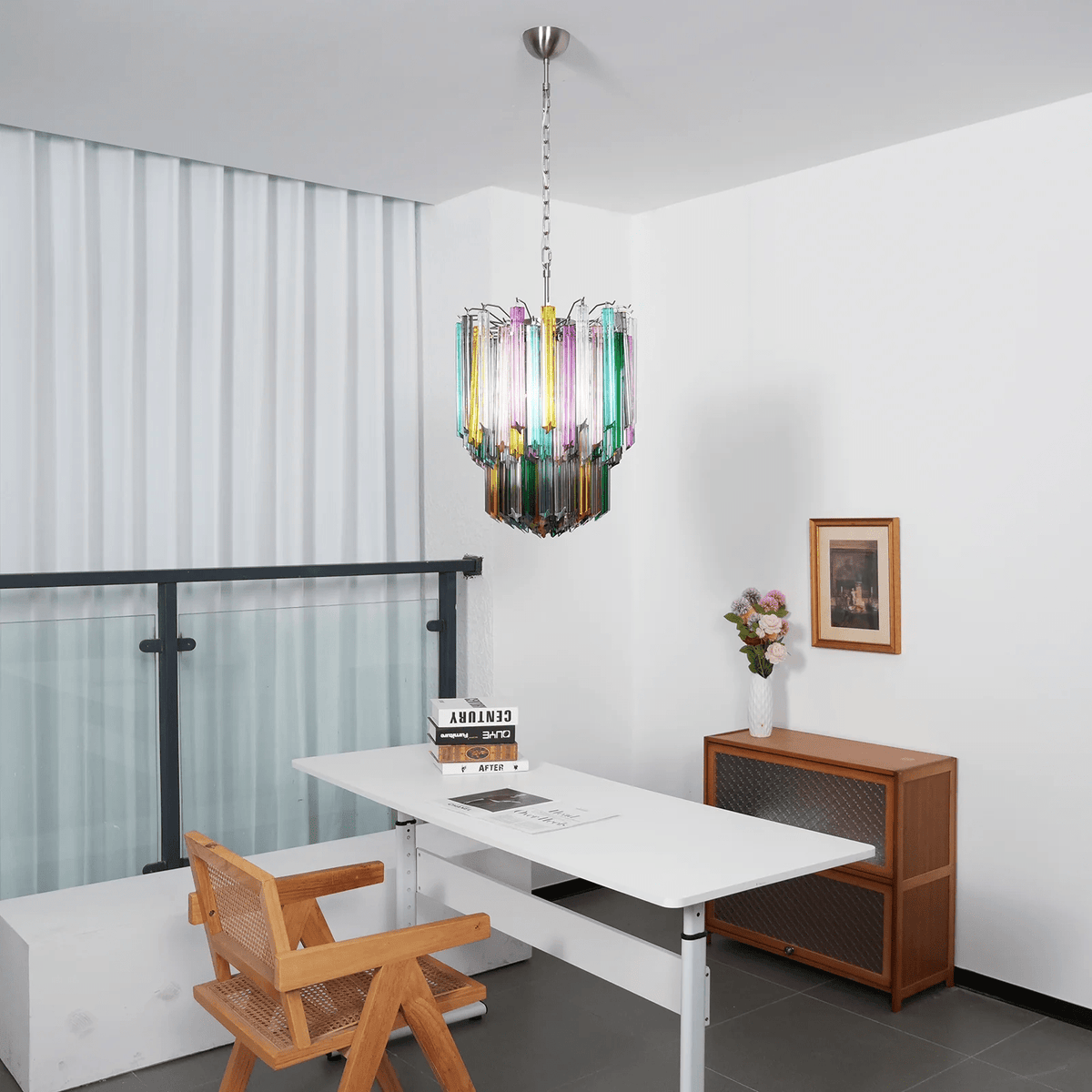 Prismatic Murano Colorful Chandelier