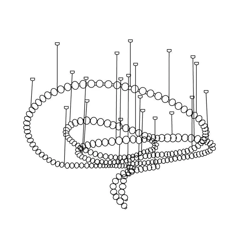 Pearl Necklace Balls Chandelier