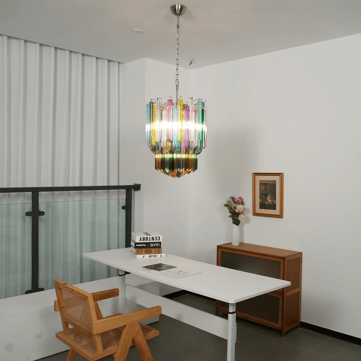 Prismatic Murano Colorful Chandelier