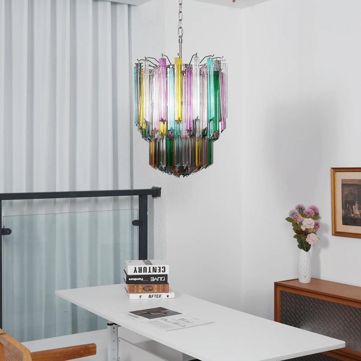 Prismatic Murano Colorful Chandelier