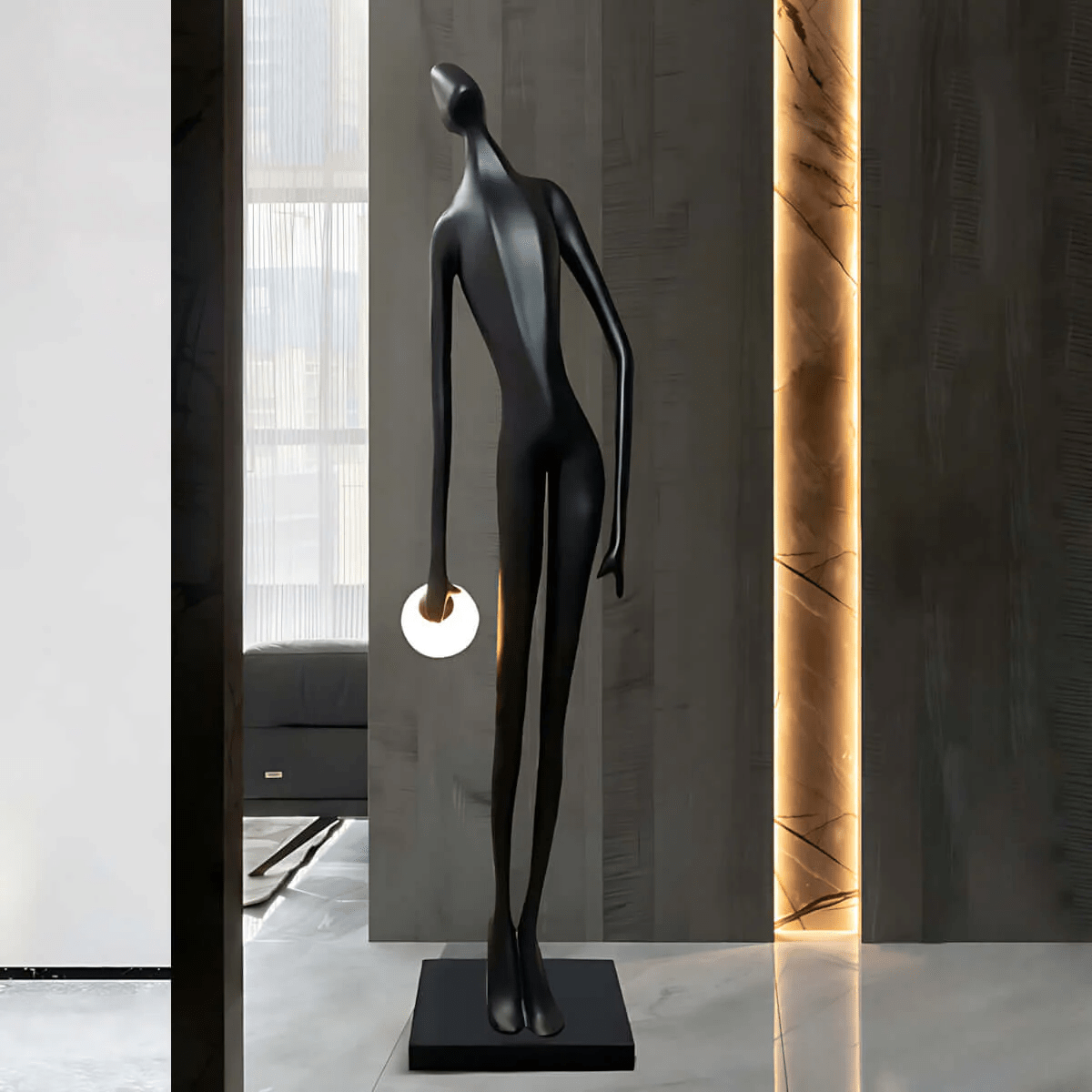 Noir Muse Sculpture Floor Lamp