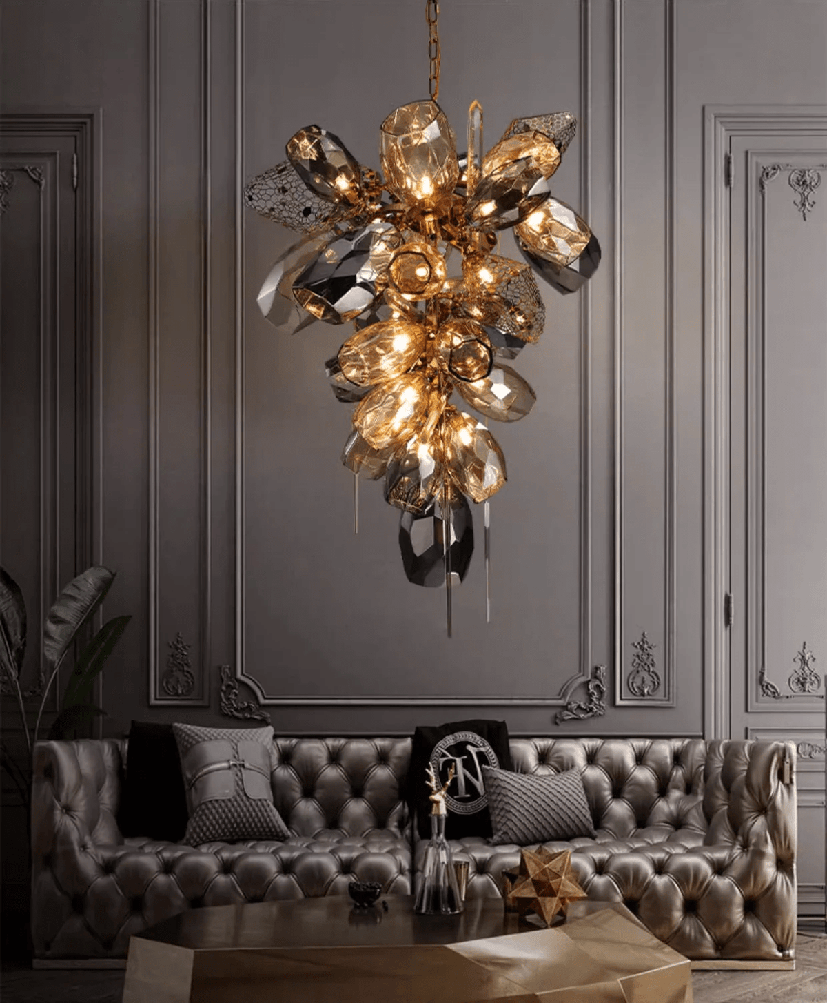 Modern Art Glass Crystal Chandelier