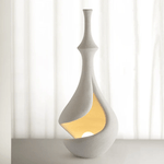 White Sere Vase Floor Lamp