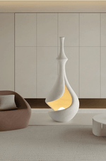 White Sere Vase Floor Lamp