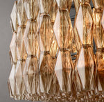 Chiara Smoke Glass Round Chandelier 37"